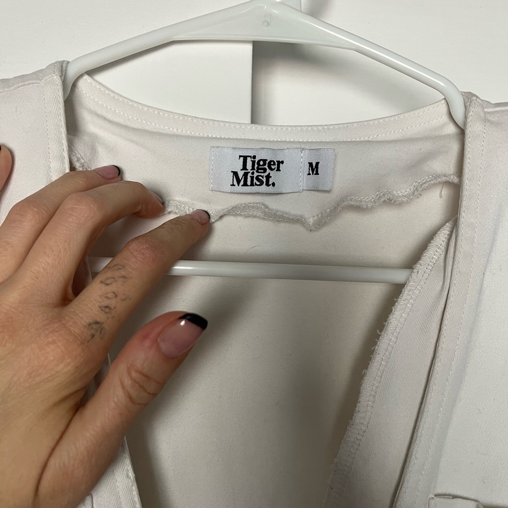 Tiger mist deep v painters body suit